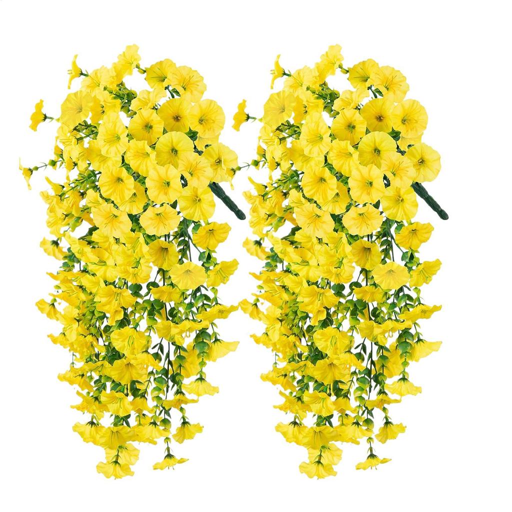 Artificial Hanging Flowers Large Morning Glory Flower UV Resistant Outdoor Hanging Plants Balcony Yard Garden Decor Wedding