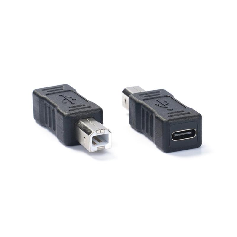 USB Type C Mini5P To USB B Converters for Connecting Printers Scanners and Instrument To USB C Enableds Devices