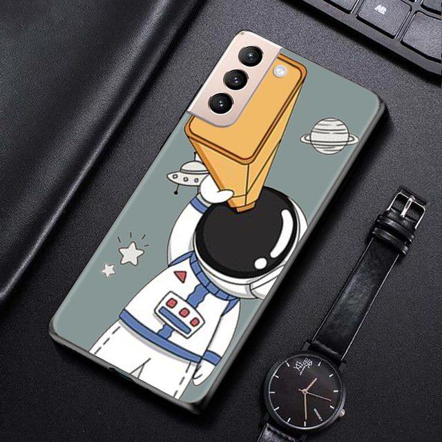 

Милый чехол с изображением астронавта для Samsung Galaxy S21 S20 Ultra S10 Plus Lite S21 S20 Fe 5g S10e S9 S8 S7 Edge Shell Fundas For Samsung S20