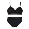 Women's Seamless Underwear Set for Small Chest Push-up Bra Without Underwire Comfortable and Breathable Lace Panties
