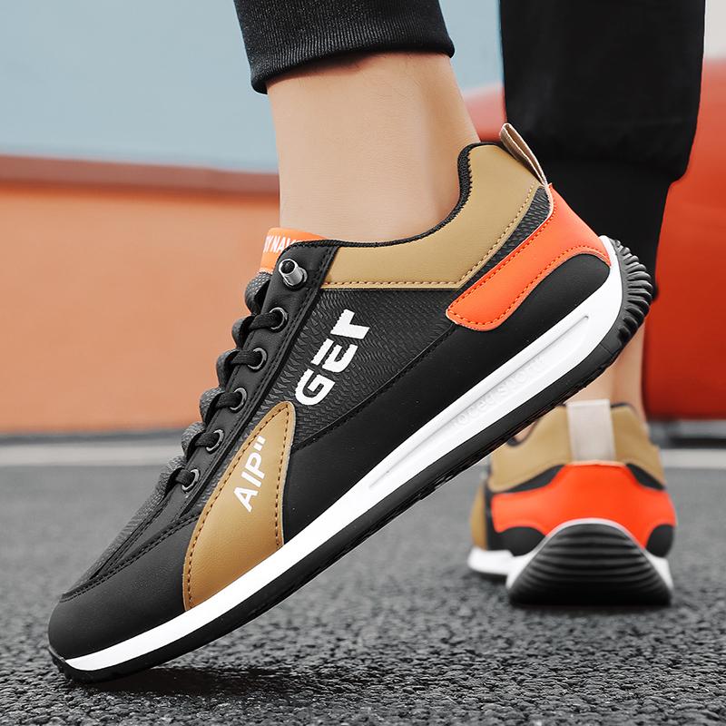 Mode Für Männer Im Freien Zu Fuß Fahren Leder Peas Schuhe Frühling Herbst Winter Männliche Studenten Original Sport Casual Turnschuhe