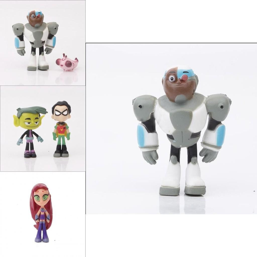 Set di 6 Mini Figure Teen Titans Go di Qualità Premium Per Collezionisti