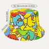 Summer Fisherman Hat Double Sided Yellow Travel Duck Bucket Hats Sunshade Anti-UV Breathable Reversible Foldable Beach Hat