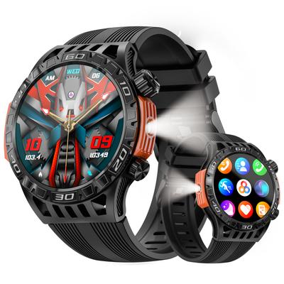 Multifunkční chytré hodinky, Bluetooth hovor, Svítilna, Vodotěsné, 1,46palcový displej, Kompas, Sportovní fitness tracker