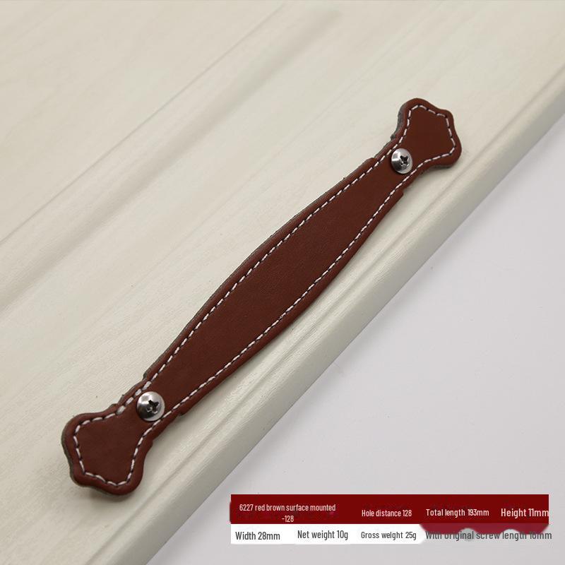 Brown Leather Handle for European Modern Cabinets and Wardrobes