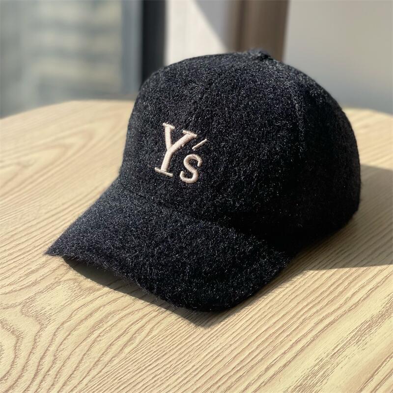 

New women s hats ys Embroidered Letter Baseball Cap, Versatile for Winter, Korean Style, Face-Slimming, Warm, Hard-Crown Duckbill Cap Adult54-60Adjustable чёрный