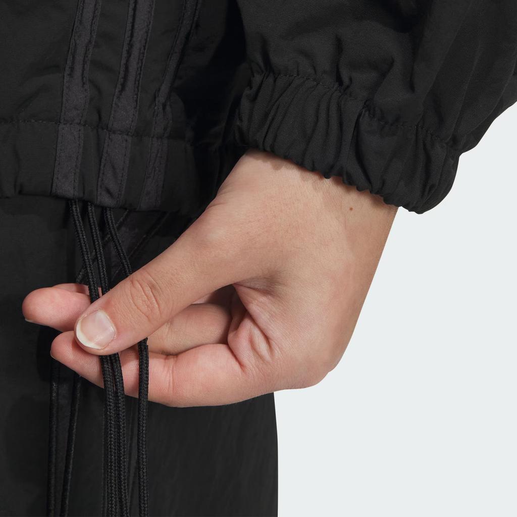 Adidas Originals Ruched Track Top Women Jacket Black White JD6385