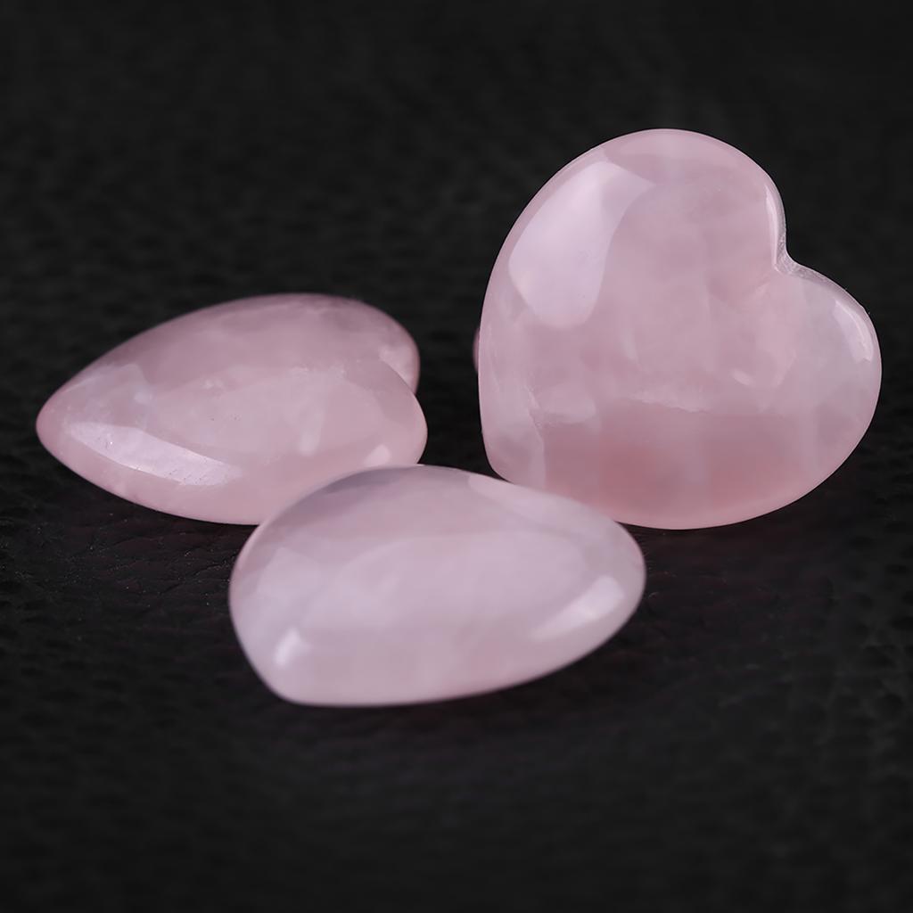 4 Pieces Quartz Hrt Shape Carved Decoration Romantic Stone Suitable for Expressing Love for Lovers