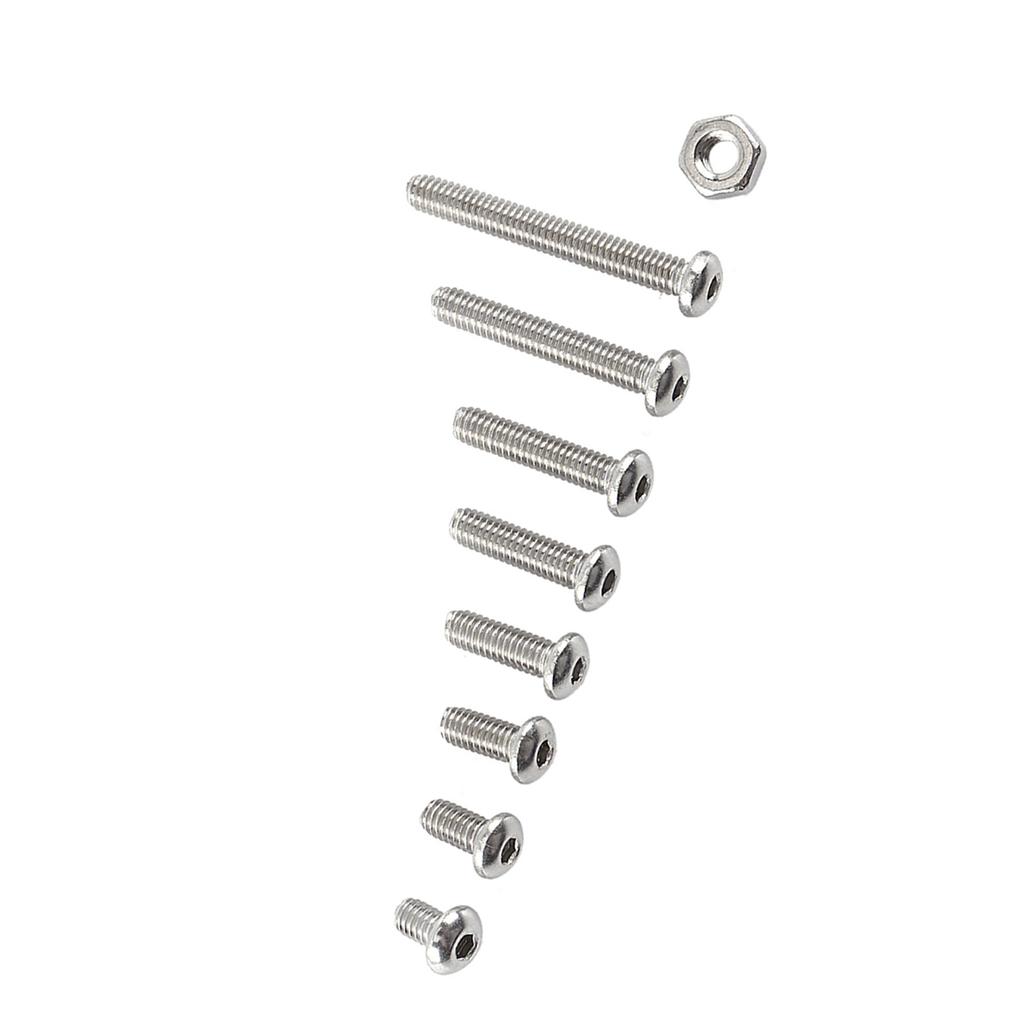 M2.5 A2 Stainless Steel Hex Socket Screws   With Hex Nuts Assortment Fasteners(  Head)