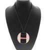 Hermes Necklace Brown/pink Buffalo Horn 16.5g Women Used
