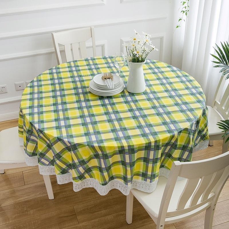 High-Grade Waterproof, Oil-Proof, Non-Slip, Thick Round Tablecloth for Home and Restaurant Use