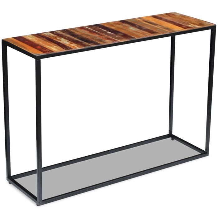 VidaXL Table console Bois de récupération massif 110 x 35 x 76 cm