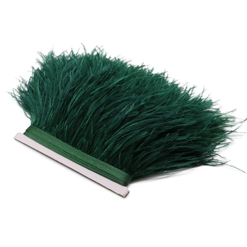 1 Meter Natürlicher Straußenfederbesatz 8-10CM Hochzeitsfeierkleid DIY Nähzubehör Schmuckverarbeitung Band Plumas Handwerk