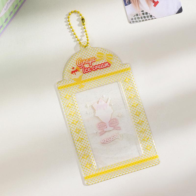 Cool Summer Series Photo Card Holder Cute Cherry Smoothies Picture Frame Cartoon Ice Cream Card Sleeves for Kpop Idol Card New