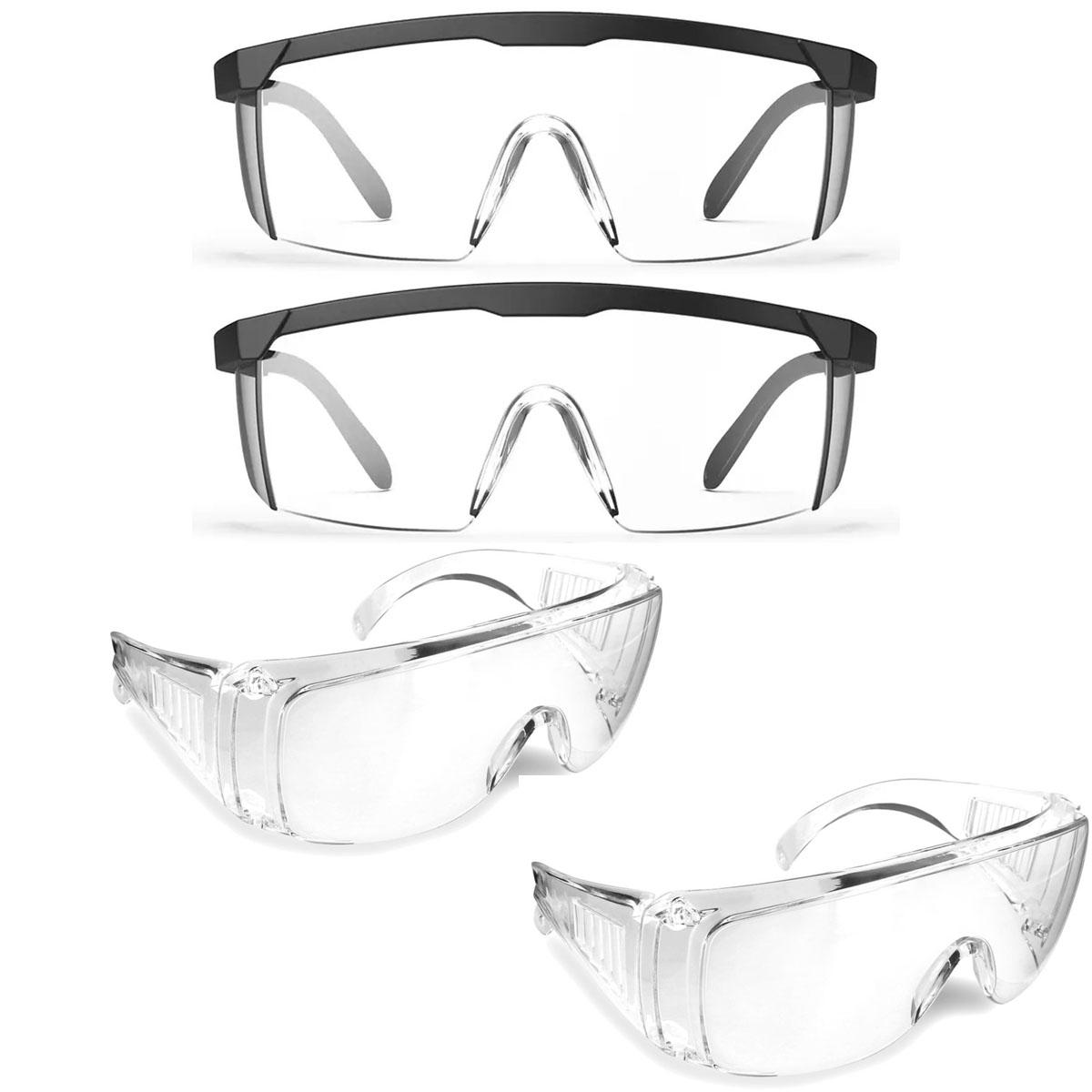 

4 Pack Clear Anti Fog Safety Glasses bulk, Lightweight Protective Eyewear For Men Women