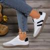Women's Wide Width Color Block Sneakers - Round Toe Lace-Up Low Top Casual Shoes, Lightweight Flat Sole Walking Shoes for Women