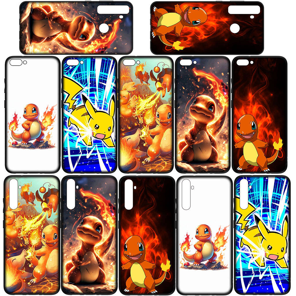 Cover for iPhone 17 16 15 Xiaomi Poco Redmi Note 14 13 12 11 Pro Max X 16e Samsung Galaxy S25 S24 S23 OPPO Huawei Charmander Anime Pikachu Phone Case