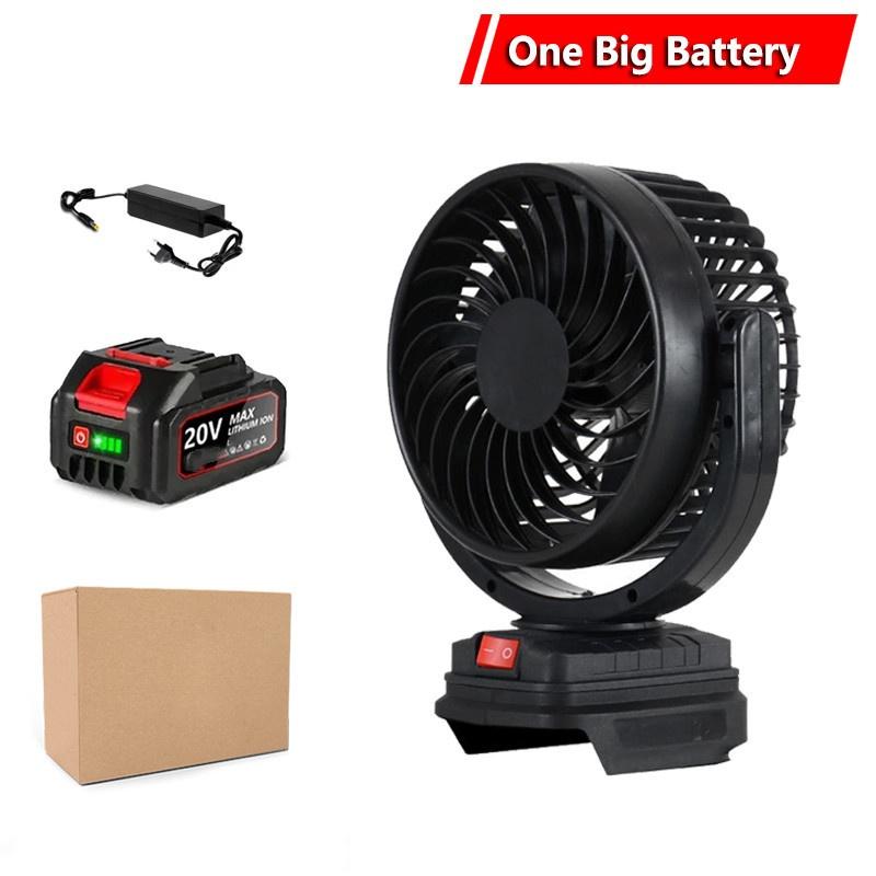 21V Kleiner Tragbarer Tisch-Camping-Ventilator Gebläse Kabelloser Wiederaufladbarer Ventilator Outdoor Lithium-Batterie Elektrischer Ventilator