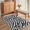 1pcBlack and White Carpets Simple and High-end Element Floor Mats Bedroom Carpets Restaurant and Café Home Decoration Rugs