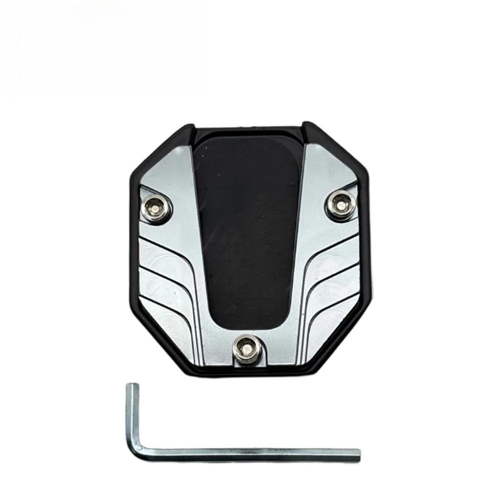 Universal Motorcycle Kickstand Extender - Anti-Slip Side Stand Extension Pad with Enlarged Base, Scooter Bike Support Plate