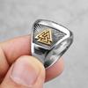Nordic Mythology Viking Odin Stainless Steel Mens Rings Punk Hip Hop for Male Boyfriend Biker Jewelry Creativity Gift