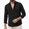 2026 Spring and Autumn Casual Solid Color Simple Shirt Men's Fashion Long Sleeve Jacket