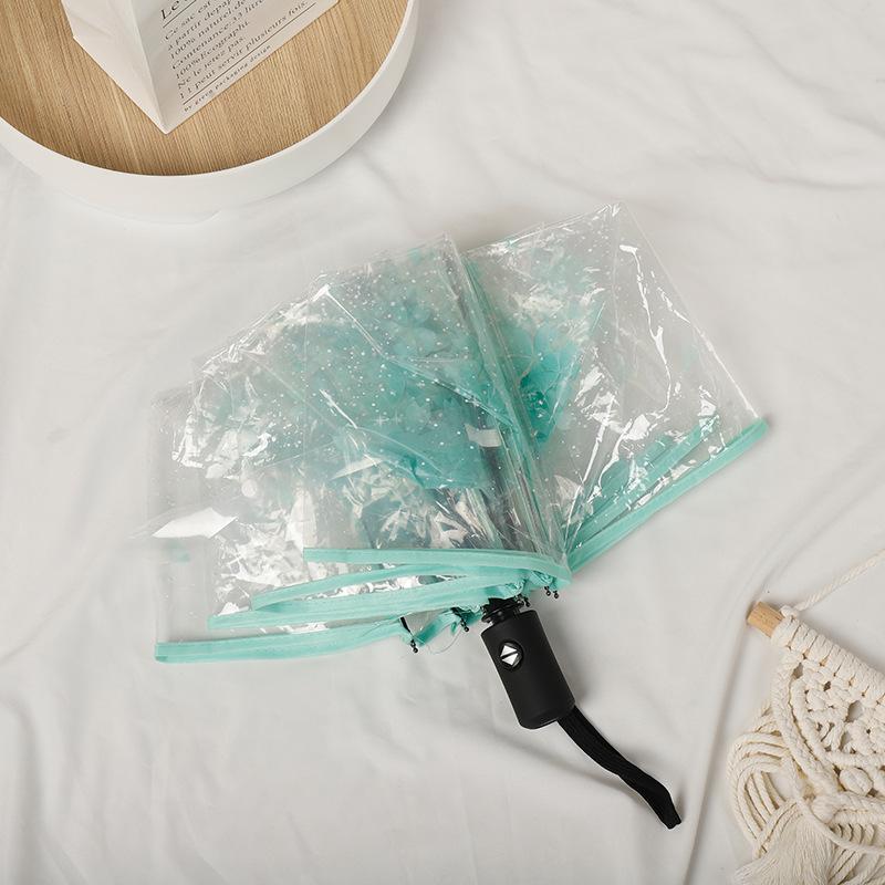 Transparent Clear Umbrella 3 Fold Umbrella