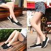 [todaysunny] Women's Slip-On Nurse Shoes, Casual Shoes, Ultra Lightweight, Breathable Walking Shoes, Plus Sizes, Black_2, Size 23.5cm