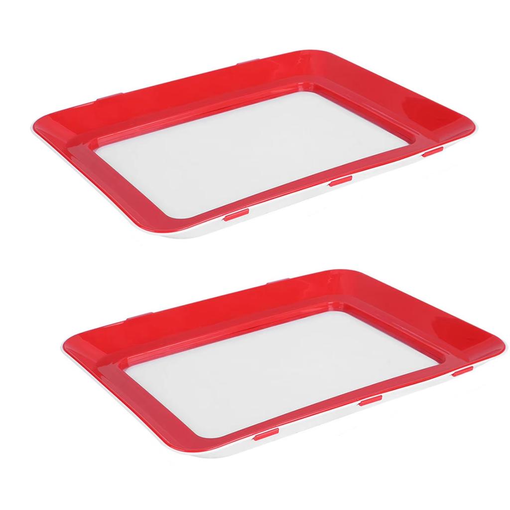 Creative Food Preservation Tray Reusable Stackable Food Tray Safety Plastic Meat Refrigerator Storage Tray Kitchen Tools
