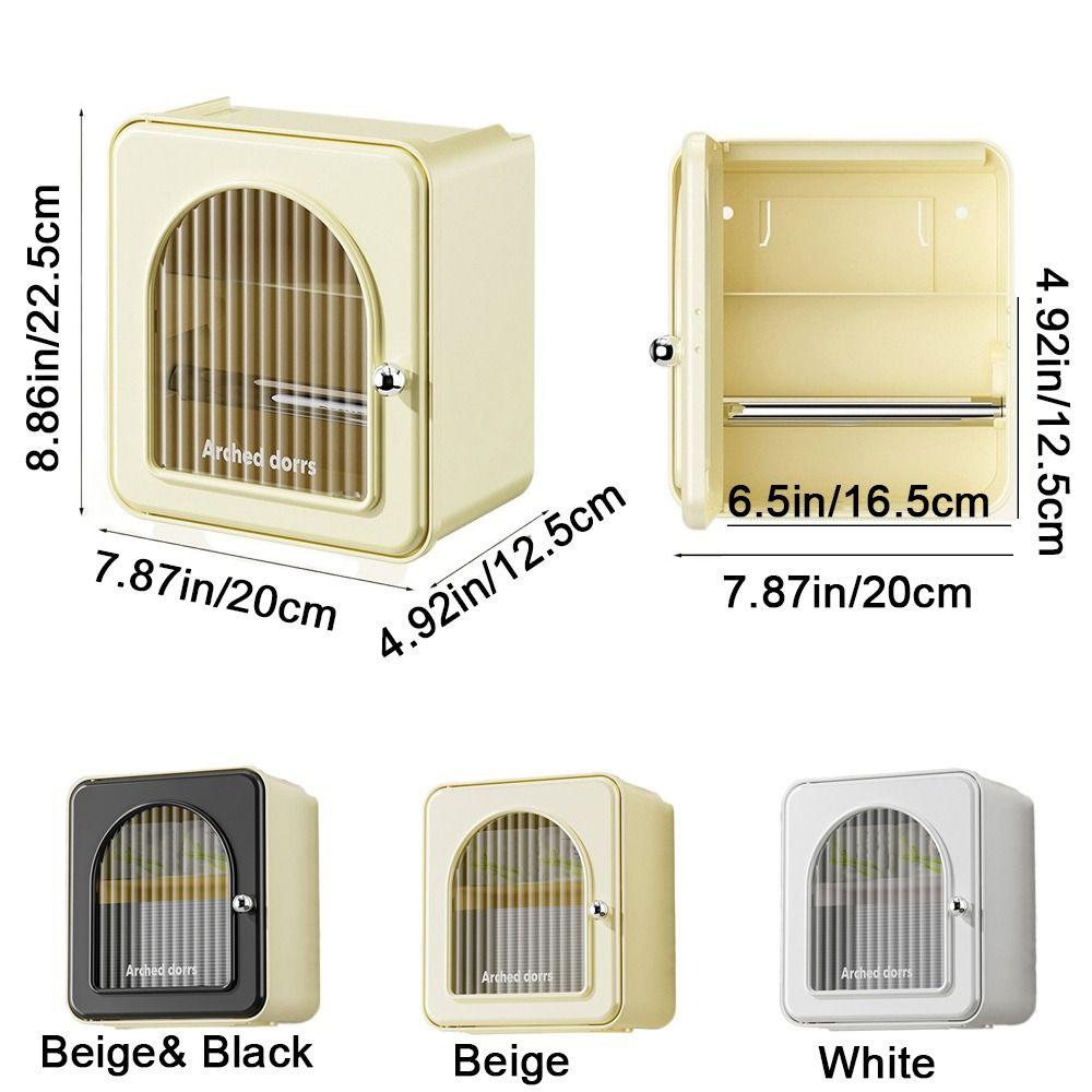 Wall-Mounted Toilet Paper Rack Plastic Tissue Holder Creative Roll Paper Storage Box  for Home