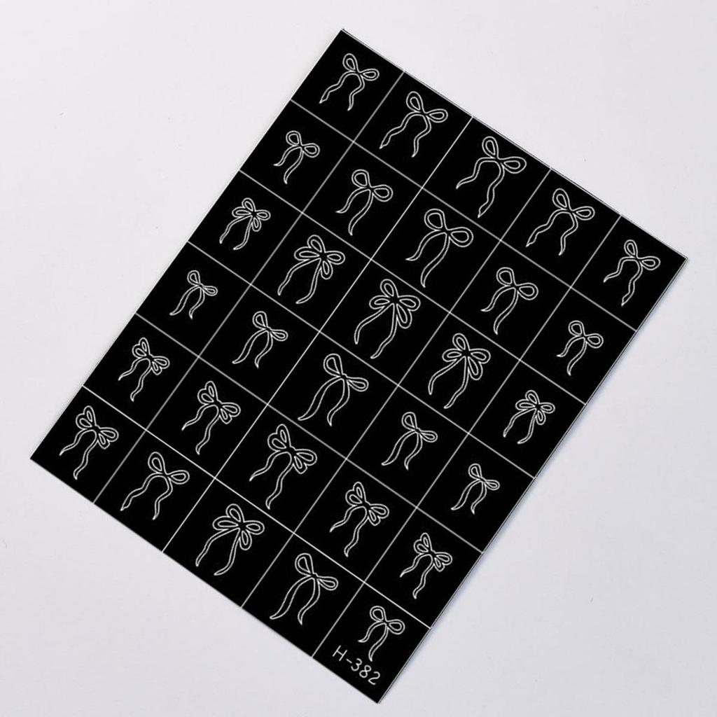 Minimalist Butterfly Bowknot Nail Stickers - Self-Adhesive, No Glue, Trendy INS/Douyin/Xiaohongshu Style