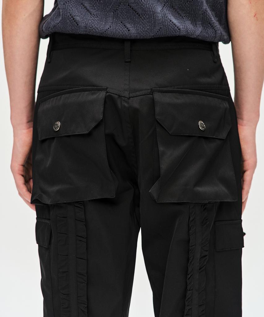 ADSB ANDERSSON BELL Canley Puckering Cargo Pants Apa702M(Black)