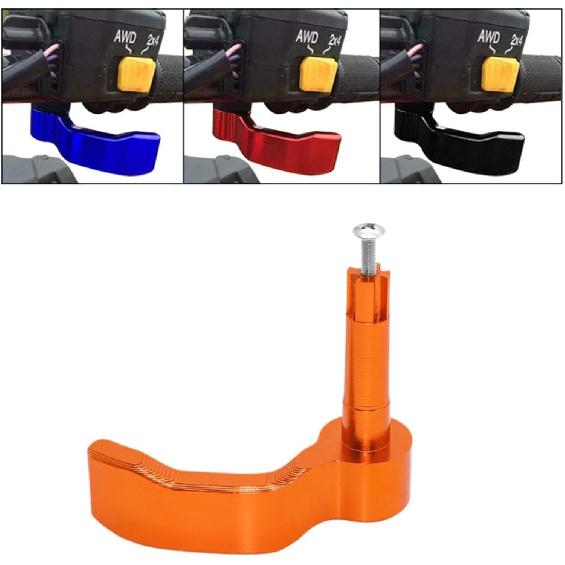 Thumb Throttle Control Lever Black Aluminum Easy to Install Premium Repair Part Sturdy ATV Accessories Assembly for ATV, Orange