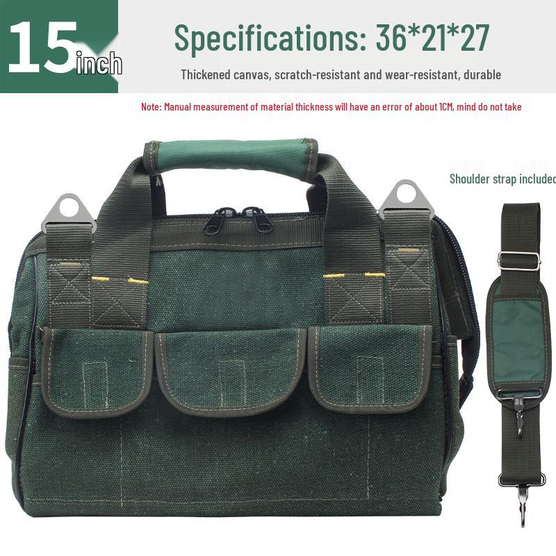 Durable Canvas Tool Bag – Multifunctional Electrician and Repair Shoulder Bag