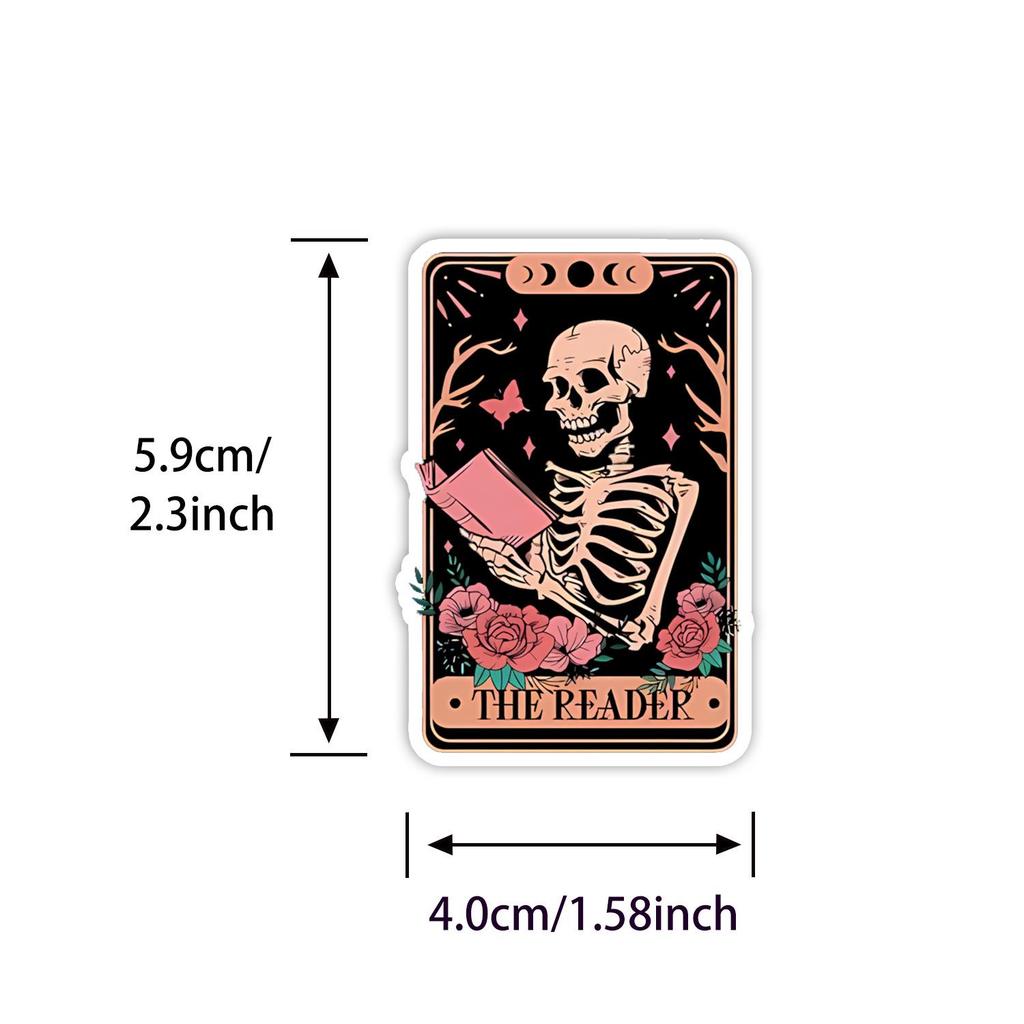 50 Waterproof Tarot Card Graffiti Stickers - PVC for Notebook, Luggage & DIY Decoration