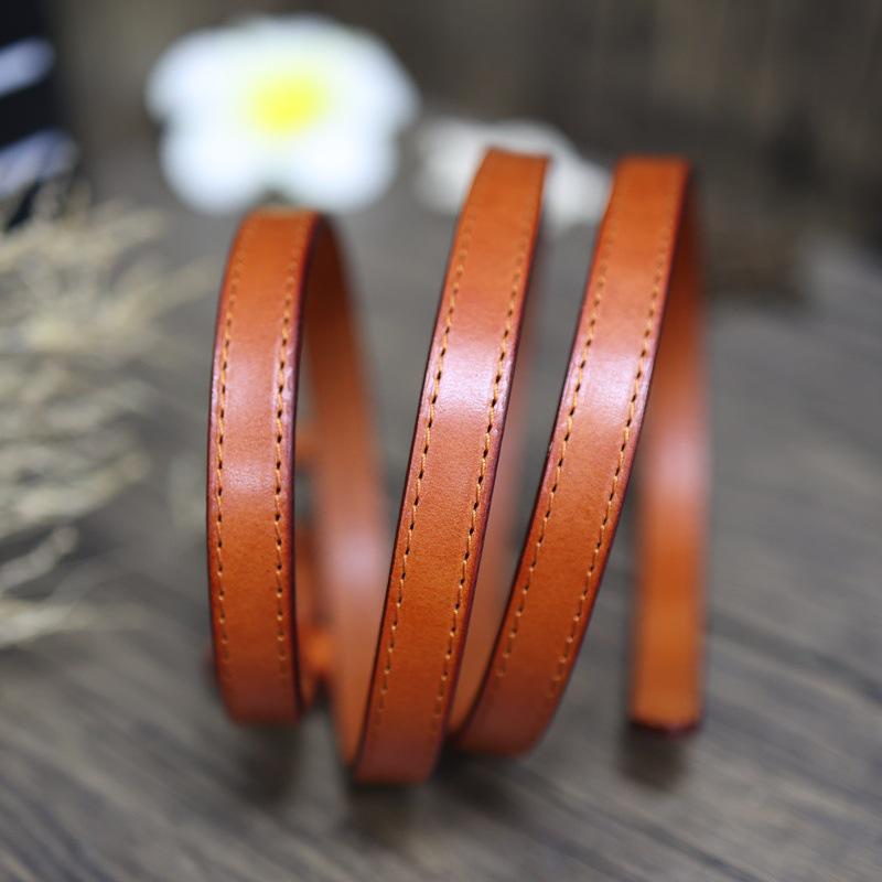 Cintura estiva da donna con nodo - Accessorio in vera pelle per stringere la vita, per abiti, gonne e maglioni