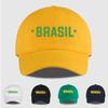 Brazil Fans BRASIL Printed SoftPeak Baseball Cap Unisex Adjustable Sun Hat for Soccer Enthusiasts Fathers Day Gift
