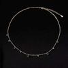 Elegant French Retro S925 Silver Necklace with Emerald Water Drop Zircon and Tassel Design