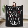 Obsession Bloody Girl Black and White Blanket Warm Plush Throw Blanket For Boy Girl Living Room Flannel Bedspread Bed Cover