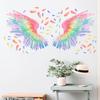 Wall Sticker Vibrant Color Angel Wings Wall Art Decal Creative Removable Sticker for Home Decoration