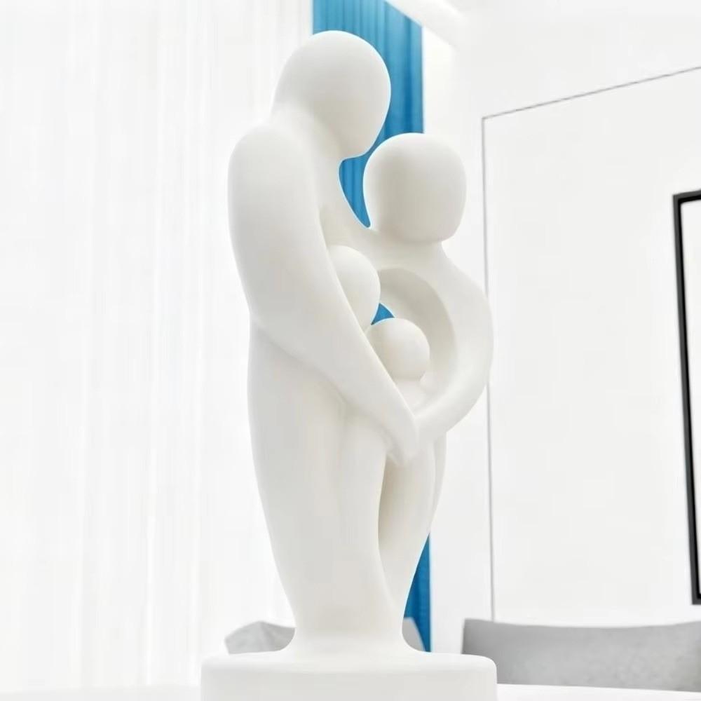 Modern Abstract Sculpture Heart Shape Parent Child Statue New Family Love Figurine