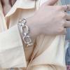 Geometric Hollow Bracelet Chunky Chain Hand Jewelry Fashion Chain Bangle  Women Jewelry