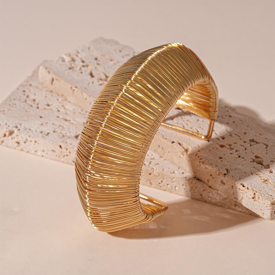 Woven Square Geometric Opening Bracelet Bracelet