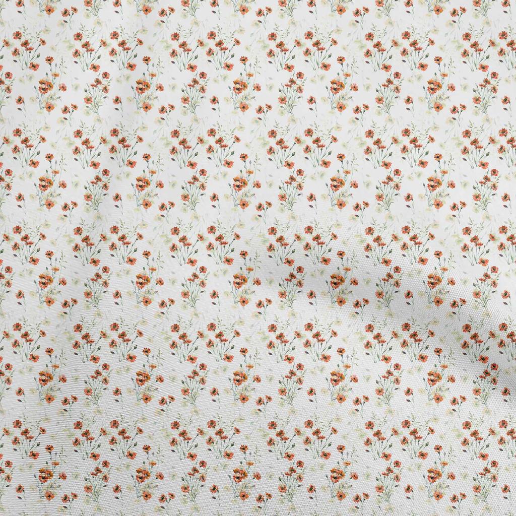 oneOone Cotton Flex Gray Fabric Floral Fabric For Sewing Printed Craft Fabric By The Yard 40 Inch