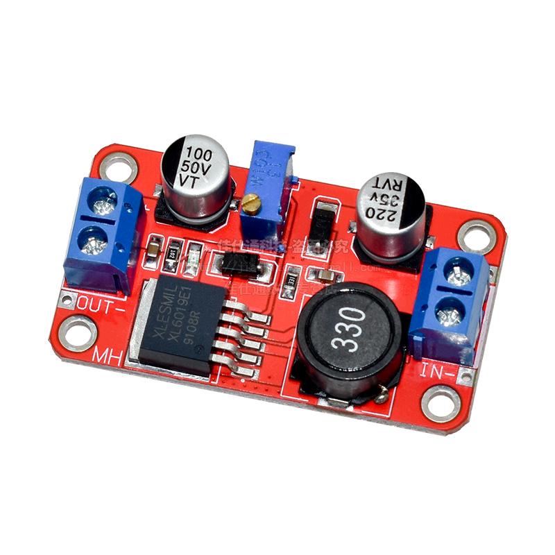 XL6019 Adjustable DC-DC Boost Module: 4A Power, 5V to 12V/12V to 24V Output.