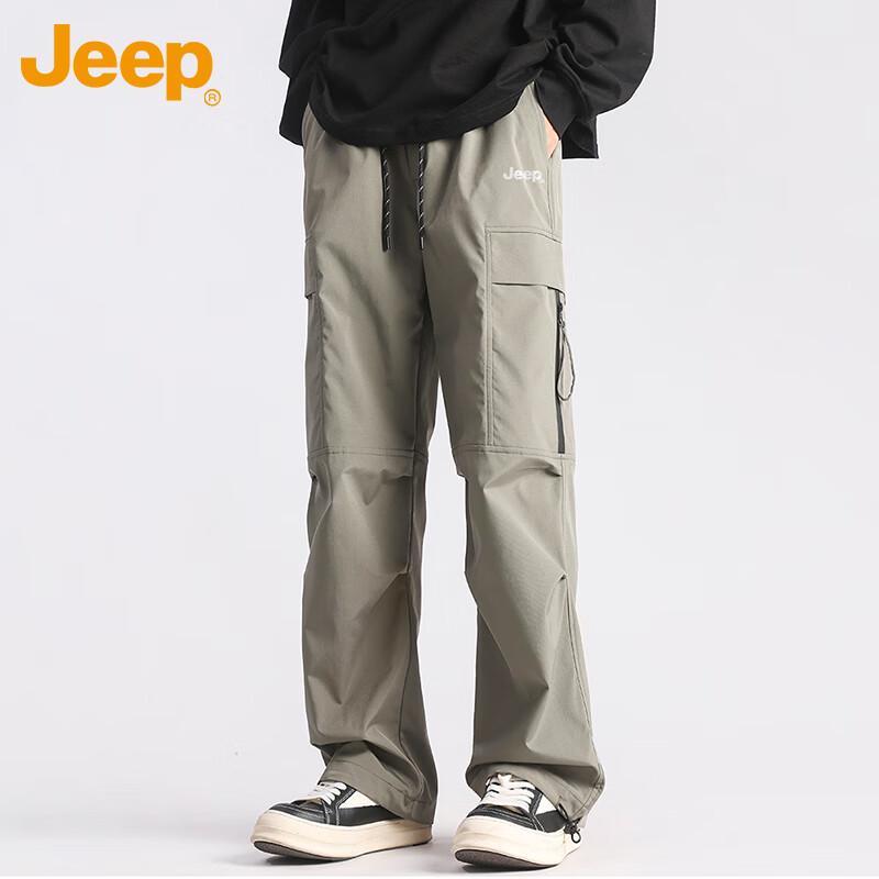 Jeep Men's Spring Autumn Loose Straight Fit Cargo Pants
