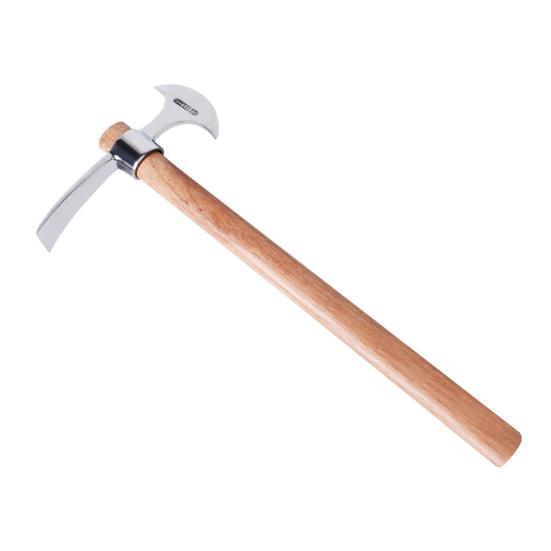 Двусторонняя кирка из нержавеющей стали с деревянной рукояткой Рыхление почвы Копание Многофункциональная мотыга-кирка Садовые инструменты C