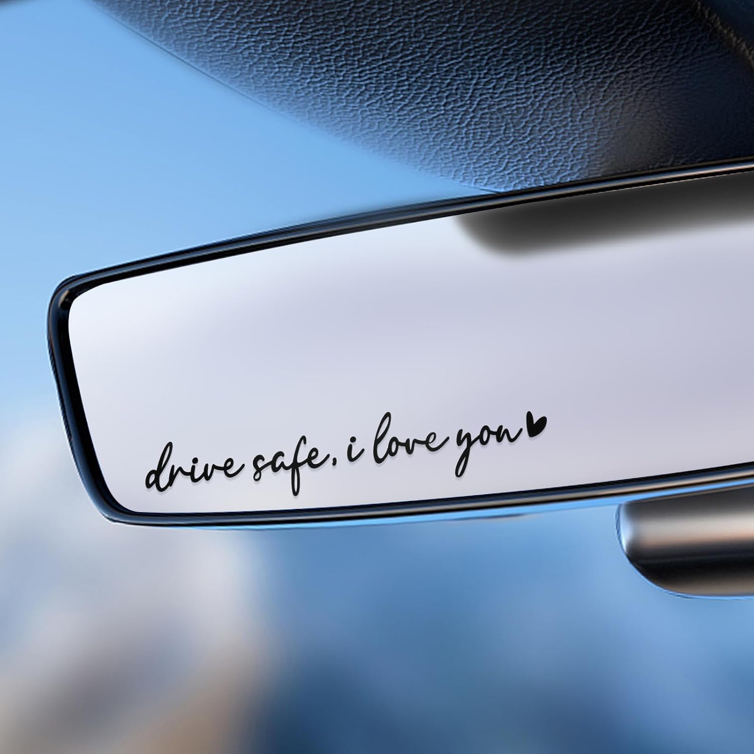 

JIEYAO 4 Pcs Drive Safe, I Love You Mirror Sticker,Rearview Mirror Decal with Heart,Car Affirmation Sticker Side Mirror Car Window Accessories Vinyl чёрный