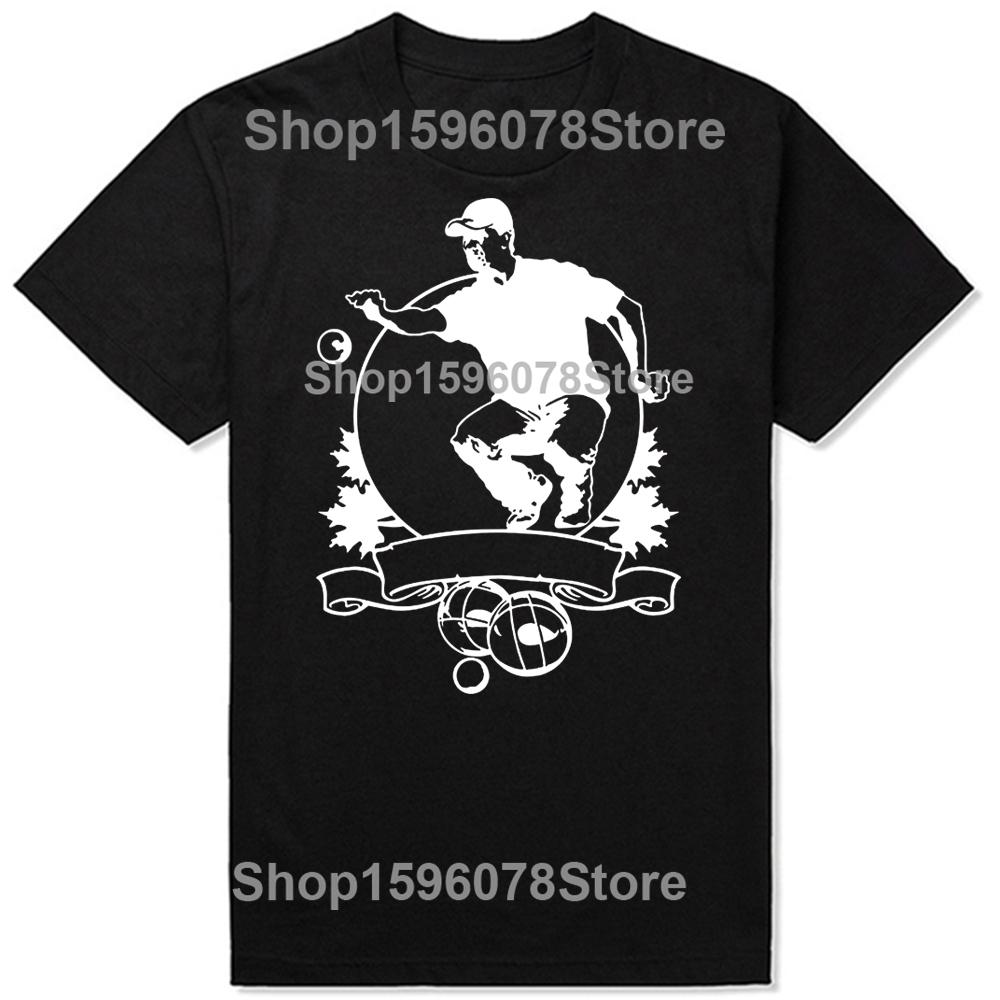 Petanque Kugel Spieler T-Shirt Herren Charakter T-Shirt Euro Größe Original Geschenk Bequem Sommer Normales T-Shirt