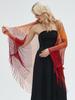 Nuova Moda Scialle Poncho lavorato a maglia traforato estivo elegante da donna con nappe, Sciarpa Pashmina Wrap Shawl per donna